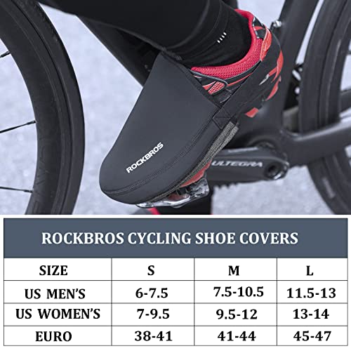 ROCKBROS Cycling Shoe Toe Covers Cold Weather Bike Overshoes Thermal Bicycle Shoe Toe Protector Cover Kevlar for Men Women