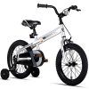 JOYSTAR 14 Inch Kids Bike with Training Wheels for Ages 3 4 5 Years Old Boys and Girls, Toddler Bike with Handbrake for Early Rider, Silver