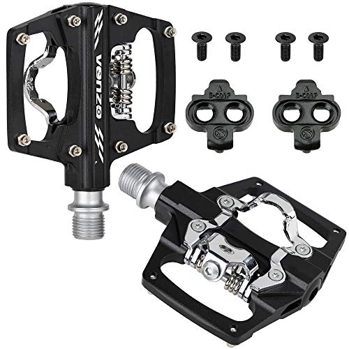 Venzo Multi-Use Compatible with Shimano SPD Mountain Bike Bicycle Sealed Clipless Pedals - Dual Platform Multi-Purpose - Great for Touring, Road, Trekking Bikes