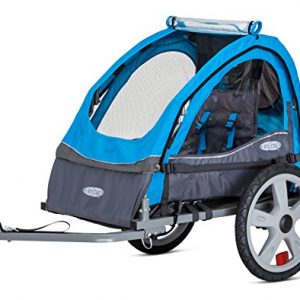 Instep Bike Trailer for Kids, Single and Double Seat, Double Seat, Blue