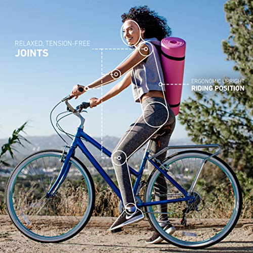 sixthreezero Explore Your Range Women's 3-Speed Commuter Hybrid Bike, 700x38c Wheels, Navy Blue, 17"/One Size
