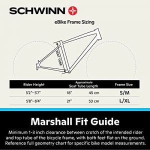 Schwinn Marshall Adult Electric Hybrid Bike, Step-Over Frame, Large/X-Large, Matte Grey