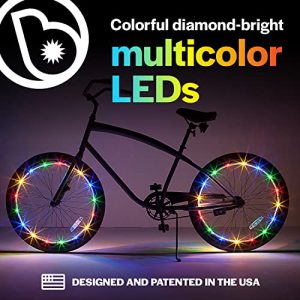 Brightz WheelBrightz LED Bike Wheel Lights, Multicolor – Pack of 2 Tire Lights – Cool 2021 Christmas Stocking Stuffer and Best Unique Present Gift Idea for Him, Men, Teenagers, Uncle, Son, Dad Father