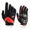 Firelion Long Finger Outdoor MTB Downhill Off Road Bicycle Gloves (Black, Large)