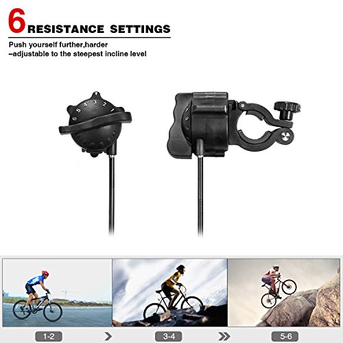 Bike Trainer Stand Indoor Cycling - Sportneer Magnetic Bicycle Exercise Stand with Noise Reduction Wheel (Black)