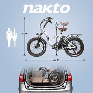 Electric Bikes for Adults,NAKTO Foldable Ebike 20