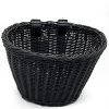 XUANNIAO Bike Basket for Small Bicycle Cute Good Looking Baskets for Bike to Place Belongings Bicycle Basket Accessories with Leather Belt Easy to Attach Bicycle Front Handlebar Bicycle Basket Black