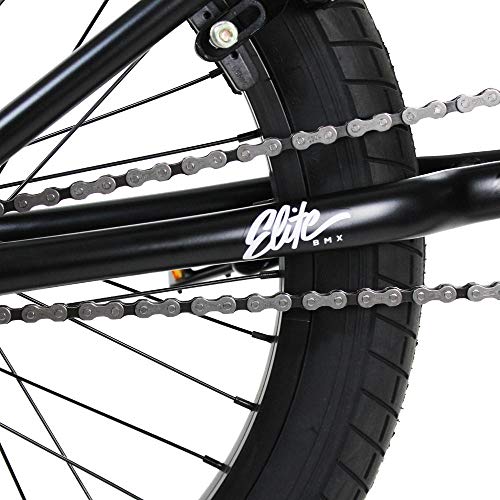 ELITE BICYCLES Elite BMX Bicycle 20inch & 16inch Freestyle Bike - Stealth and Peewee Model (Matte Black, 20)
