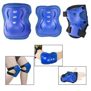 Kids/Youth Knee Pad Elbow Pads Guards Protective Gear Set for Roller Skates Cycling BMX Bike Skateboard Inline Skatings Scooter Riding Sports (BLUE, Small (3-8 years))