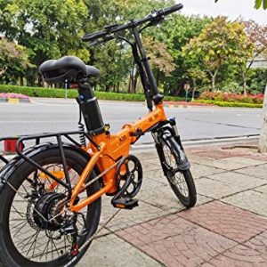 Folding Electric Bikes for Adults 20 Inch Electric Commuter Bike Electric Bicycle Lightweight City Foldable E-Bikes for Womens/Mens 400W Motor Shimano 7 Speed 48V 12Ah Removable Battery