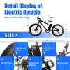 NAKTO 26" City Fat Tire Adult Electric Bicycles and 300W Assisted Bicycle for Men Woman with Removable 36V 10A Large Capacity Lithium Battery and Charger
