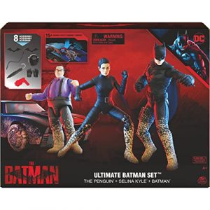 DC Comics, Batman and Lt Gordon Pack, Exclusive 4” Action Figures and Police Car Vehicle, The Batman Movie Collectible, Kids Toys for Boys and Girls