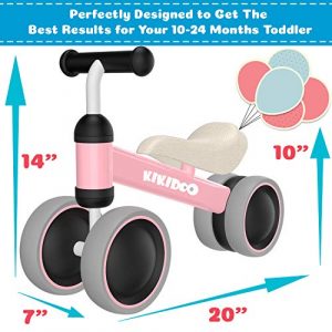 Kikidoo Baby Balance Bike - Baby Bicycle for 6-24 Months, Sturdy Balance Bike for 1 Year Old, Perfect as First Bike or Birthday Gift, Safe Riding Toys for 1 Year Old Boy Girl Ideal Baby Bike