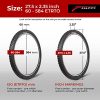 Fincci Pair 27.5 x 2.35 Inch 60-584 Foldable 60 TPI All Mountain Enduro Tires with Nylon Protection for MTB Hybrid Bike Bicycle - Pack of 2