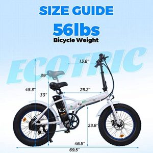 ECOTRIC Electric Bike 500W Foldaway Ebike 20