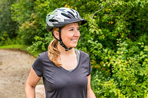 Schwinn Traveler Bike Helmet, Adult, White/Green