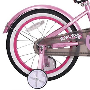 JOYSTAR 16 Inch Kids Bike with Training Wheels for Ages 4-7 Years Old Girls Bike Toddler Bike Beach Cruiser Kids Bicycle Pink