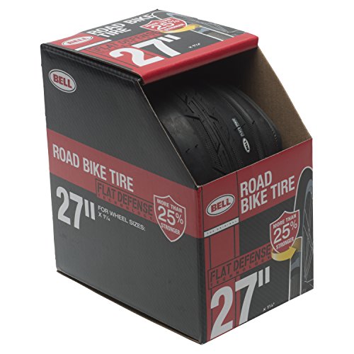 BELL Flat Defense Road Bike Tire, 27" x 1.25-1.25", Black