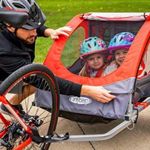 Instep Bike Trailer for Kids, Single and Double Seat, Single Seat, Red