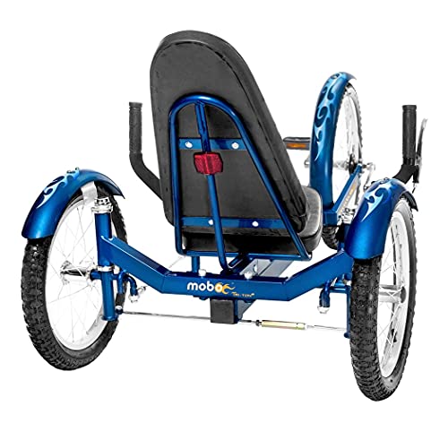 Mobo Triton Pro Adult Tricycle. Recumbent Trike. Adaptive 3-Wheel Bike Men Women, Royal Blue,28 x 29 x 48 inches (61” Extended)