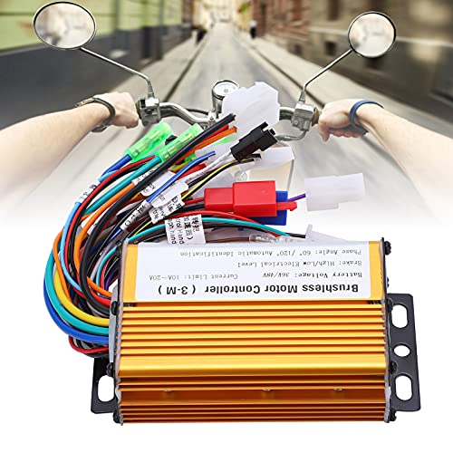 Rosvola 3 Mode Electric Brushless Controller, Professional Design Long Service Life High Reliability 3 Mode Brushless Motor Controller for Electric Scooters(36-48V)