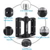 3 Bearings Mountain Bike Pedals, Large Platform High-Strength Lightweight Non-Slip Bicycle Pedals for Road MTB Fixie Bikes Cycloving
