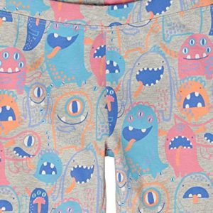 Spotted Zebra Toddler Girls' Bike Shorts, Pack of 5, Blue/Navy/Grey, Space/Monsters, 3T