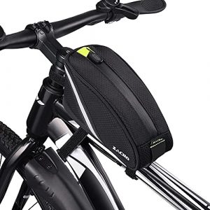 Zacro Bike Top Tube Bag - Bike Bags Under Seat-Bike Bag Front Frame - Multi-Purpose Bike Phone Bag Bike Handlebar Bag - Waterproof Bike Pouch Pack for MTB Road Bike City Bike Fits Phones Under 6.5"