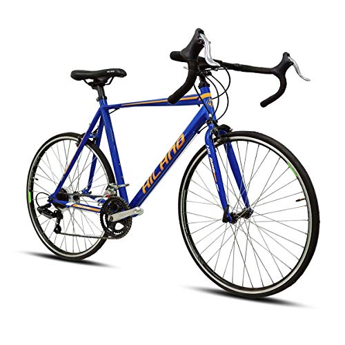 Hiland Road Bike 700C City Commuter Bicycle with 14 Speeds Drivetrain Blue 58cm Frame