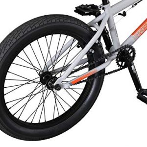 Mongoose Legion L20 Freestyle BMX Bike Line for Beginner-Level to Advanced Riders, Steel Frame, 20-Inch Wheels, Grey/Orange