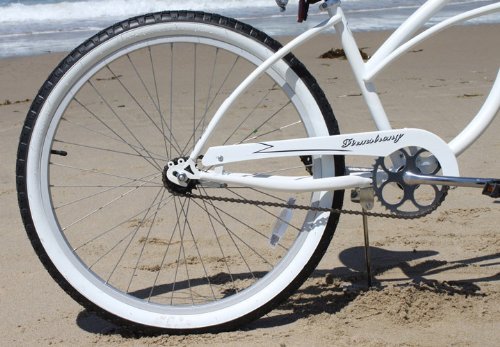 Firmstrong Urban Lady Single Speed - Women's 26" Beach Cruiser Bike (White)
