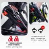 OutdoorMaster Men's Road Cycling Shoes Road Bike Shoes with Indoor Pedal of Delta/SPD Outdoor for Unisex Cycling Riding Shoes with 2 Cleat Compatible - Black Red - 11