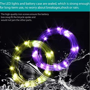 Waybelive LED Bike Frame Lights, Remote Control Bicycle Frame LED Light, 16 Color Change by Yourself, Waterproof, Super Bright to Ride at Night. Good Gift for Kids(1 Tire, Multicolor)