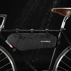 ROCKBROS Bike Frame Bag Waterproof Bike Bag Bike Triangle Bag Bicycle Under Tube Bag for Large Size Road Bike Pouch Storage Bag Cycling Accessories