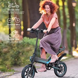 Electric Bike, Sailnovo Electric Bicycle with 18.5mph 45Miles Electric Bikes for Adults Teens E Bike with Pedals, 14