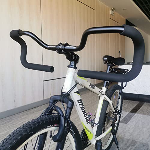 UPANBIKE Bike Butterfly Handlebar Aluminum Alloy Wide Three-Dimensional Rest Bar Riser Bar with Sponge Cover for Trekking Mountain Bike Road Bike(31.8mm*620mm)