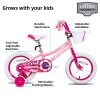 JOYSTAR 14 inch Kids Bike for 3 4 5 Years Girls Toddler Bicycle with Training Wheels & Basket & Streamer Toddler Girls Bike Ages 3-5 Pink