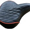 Fito Made in Taiwan, GSR Beach Cruiser Comfort Retro City Bicycle Saddle Seat, Black Red Trim