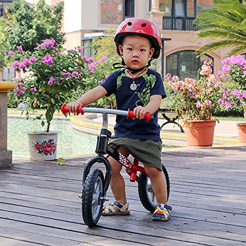HYDL Kids Balance Bike 2-5 Years, No Pedal Learn to Ride Pre Bike Bicycle Girls Boys Beginner Toddler Lightweight Adjustable Seat Handlebar, 10inch Baby Balance Bike, red