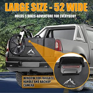 Himal Outdoors Tailgate Pad for Mountain Bike, Tailgate Protection Pad with Tool Pockets, Fits Most Truck Carries Up to 5 Bikes