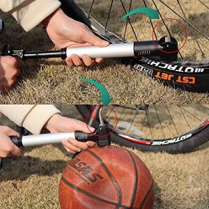 Mini Bike Pump Bicycle Tire Frame Pump, Portable Bicycle Air Pump Fits Presta & Schrader, High Pressure Floor Bike Tyre Pump for for Road Mountain BMX Bikes Sports Balls, Inflatables Items