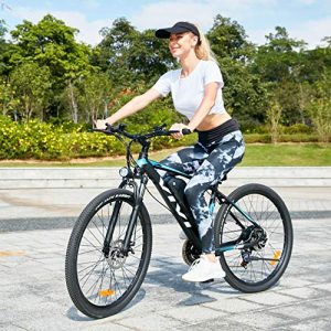 VIVI Electric Bike for Adults, 26''/27.5'' Electric Mountain Bike 350W/500W Ebike, 22MPH Adult Electric Bicycle with 48V 10.4AH Removable Lithium-ion Battery, Up to 50 Miles Range, Shimano 21 Speed