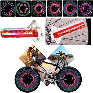 TINANA Bike Wheel Lights, LED Waterproof Bicycle Spoke Light 32 LED 32pcs Changes Patterns Bicycle Rim Tire Lights for Mountain Bike Road Bikes BMX Bike Hybrid Bike Folding Bike