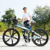 VIVI Folding Electric Bike Electric Mountain Bike 26" Lightweight Electric Bicycle 350W Ebike, Electric Bike for Adults with Removable Lithium Battery,Professional 21 Speed Gears (350W 8AH White)