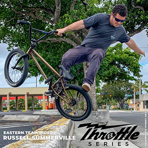 Eastern Bikes Throttle 20 inch BMX Tires Available with or Without Tubes, 2.2, 2.3 and 2.4 Inch Widths, White or Yellow Logo. (2.2" White Logo, 2 Pack Without Tubes)