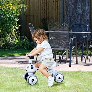 Baby Balance Bikes for 1 2 3 Year Old Boys Girls, Riding Toys for 10 - 36 Month Toddler | No Pedal Infant 4 Wheels baby Bicycle | Best First Birthday New Year Holiday Christmas Gift (Dog)