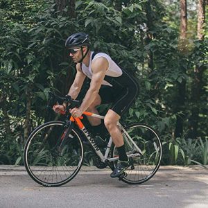 Przewalski Men’s 3D Padded Cycling Bike Bib Shorts, Bicycle Biking Bib Shorts Black