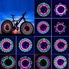 TGJOR Bike Wheel Lights, LED Waterproof Bicycle Spoke Tire Light with 32 LED and 32pcs Changes Patterns Bicycle Rim Lights for Mountain Bike Road Bikes BMX Bike Hybrid Bike Folding Bike (Two Lights)