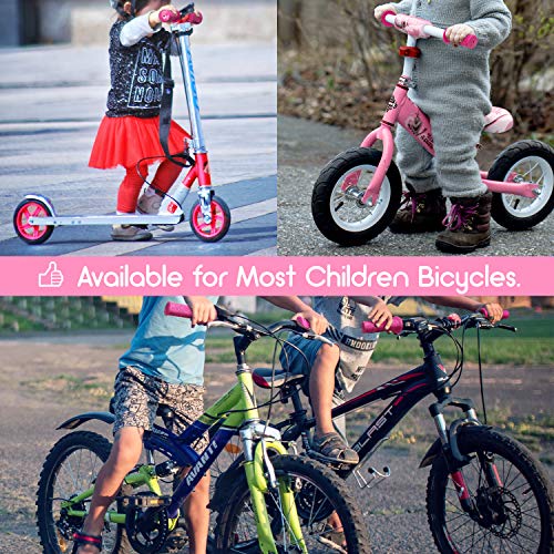 PRUNUS Short Bike Handlebar Grips Kid's Bicycle Grips(3.8'') for Scooter Cruiser Balance Bikes MTB BMX Mountain Bike