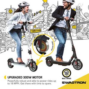 Swagtron SG-5 Swagger 5 Boost Commuter Electric Scooter with Upgraded 300W Motor